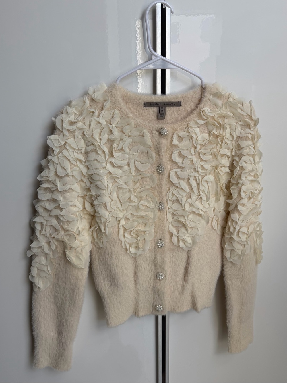 River Island Cream Floral Cardigan
